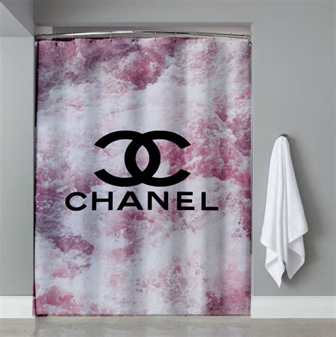 cheap chanel shower curtain|chanel hot pink curtains.